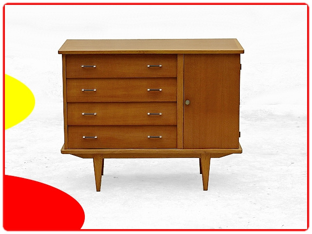 Petite enfilade, buffet vintage 1950, meuble de salle de bains