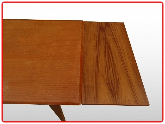 Table extensible teck LB scandinave vintage 1960