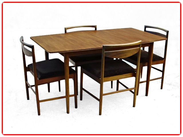 Table et chaises McIntosh teck vintage 1960