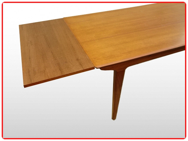 Table extensible LB teck vintage 1960