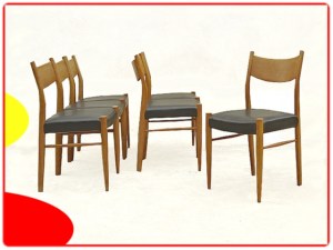 Chaises en teck scandinave 1960