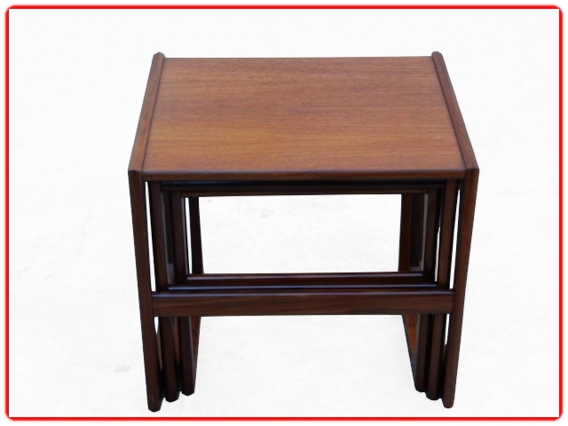 3 tables vintage 1950 V. Wilkins en teck