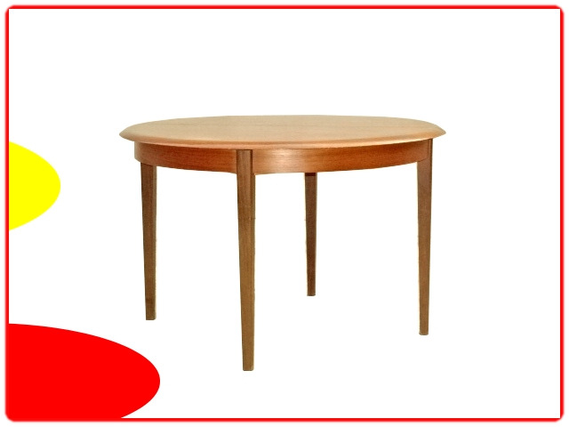 Table de repas ronde extensible scandinave 1960