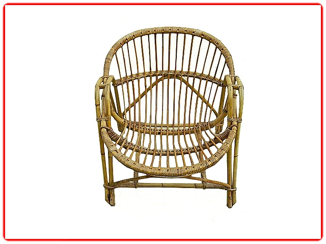 fauteuil rotin vintage 1960