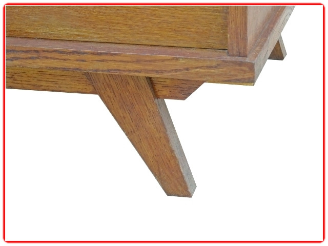 commode vintage bois clair