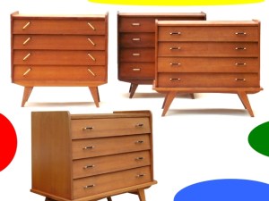 commodes vintage années 1950 et 1960
