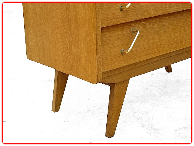 commode vintage pieds compas