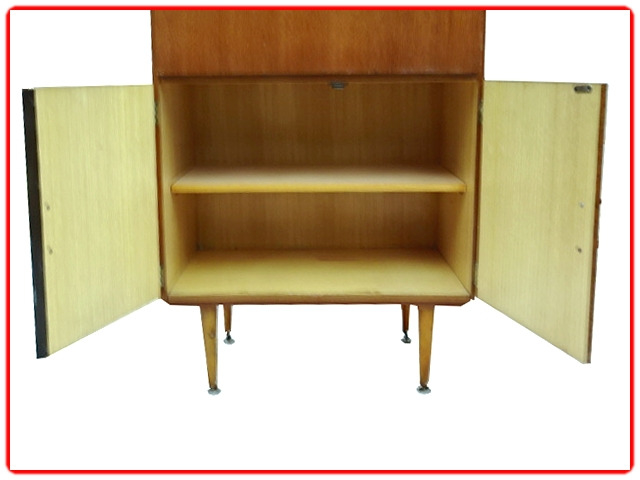 secréraire vintage 1970 bois clair