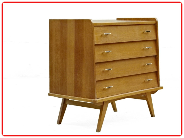 commode vintage pieds compas