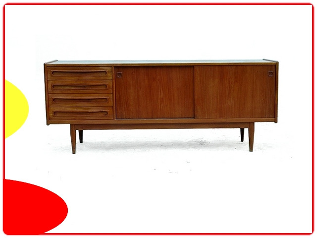 Enfilade scandinave made in Denmark en teck par Johannès Andersen Samcom 1950