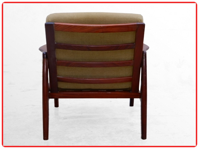 Fauteuil scandinave vintage 1950 teck