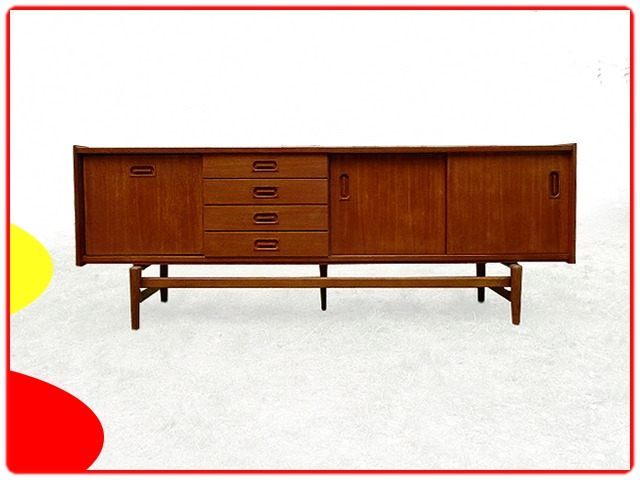 Enfilade scandinave teck vintage 1960 Dyrlund