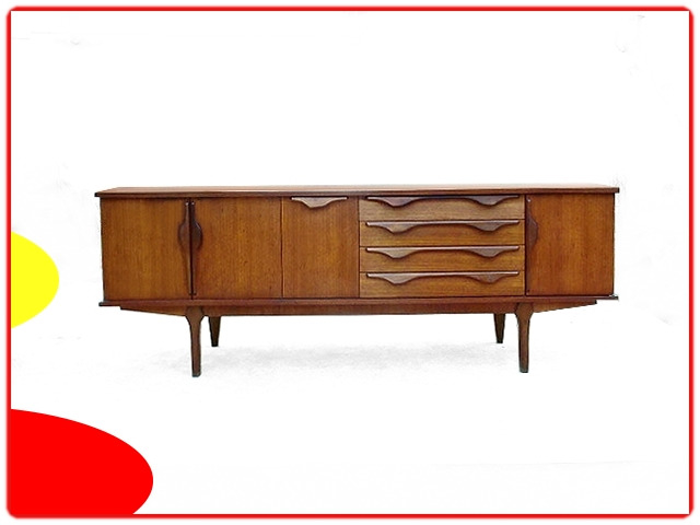 Grande enfilade en teck scandinave 1960