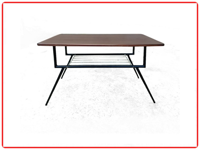 table basse vintage double plateau