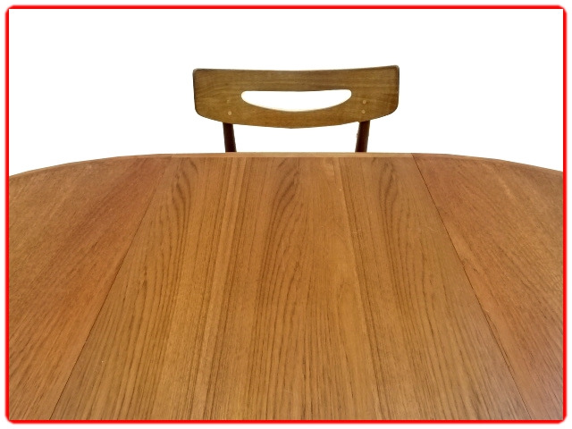 Table ronde danoise H. W. Klein teck SAMCOM Danois