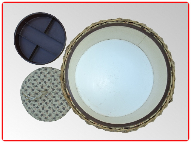 Boite de couture compartimentée vintage