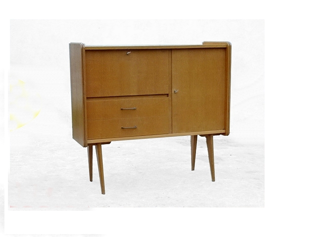 Buffet vintage SAM estampillé vintage 1950 bois massif