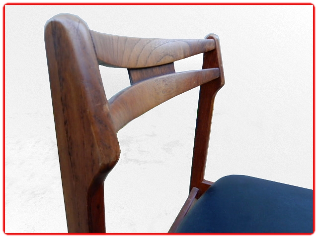 Chaises samcom b et n teck 1960