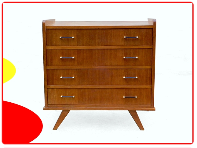 Commode vintage d'occasion pieds inclinés