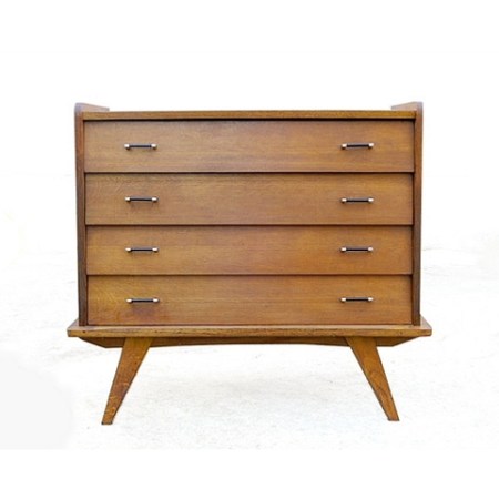 Commode vintage claire pieds compas