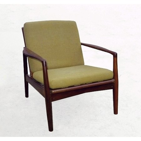 Fauteuil scandinave en teck années 1960