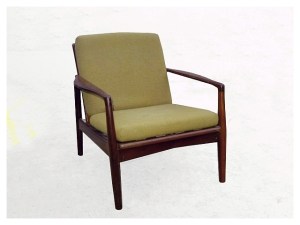 Fauteuil scandinave en teck années 1960