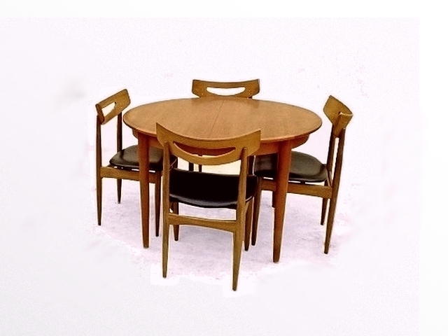 Table à manger Harry Walter Klein scandinave teck