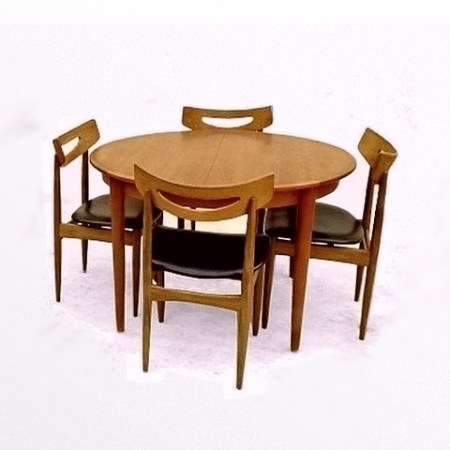 Table à manger Harry Walter Klein scandinave teck