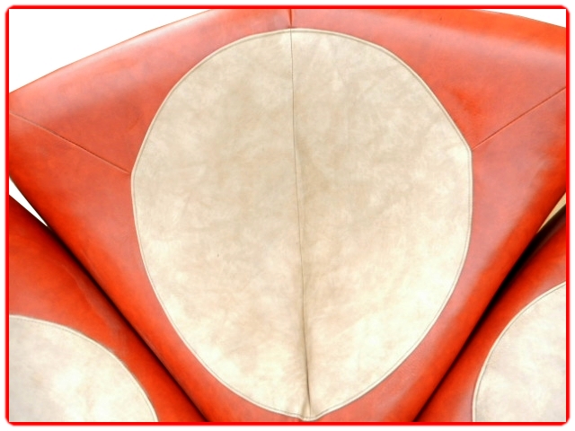 Canape fauteuils pouf vintage 1970