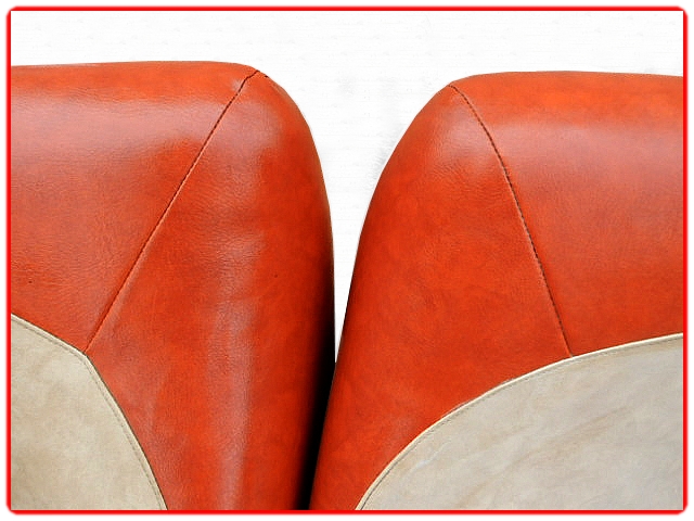 Canapé fauteuils pouf vintage 1970
