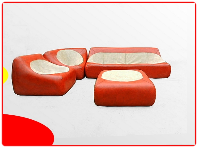 Canapé modulable d'angle vintage 1970