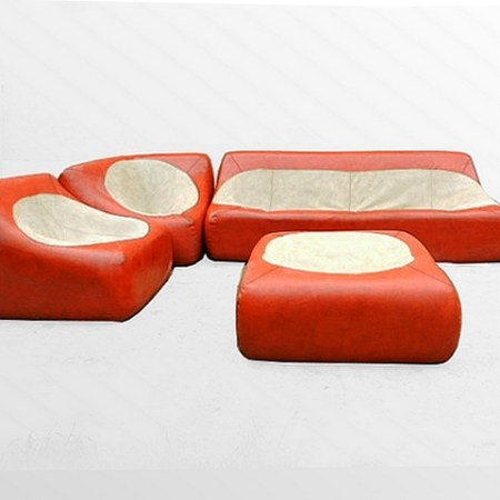 Canapé d'angle modulable vintage