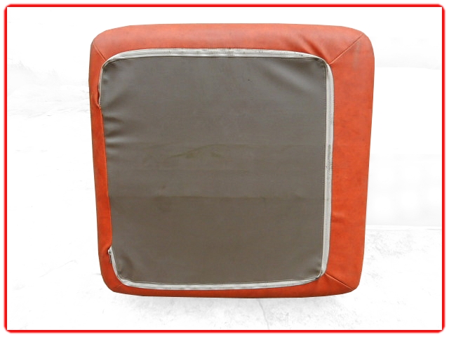 canapé orange / écru vintage 1970