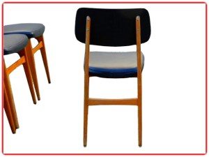 Chaises Stella vintage 1960 bois clair