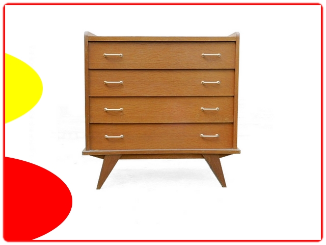 Commode vintage pieds compas