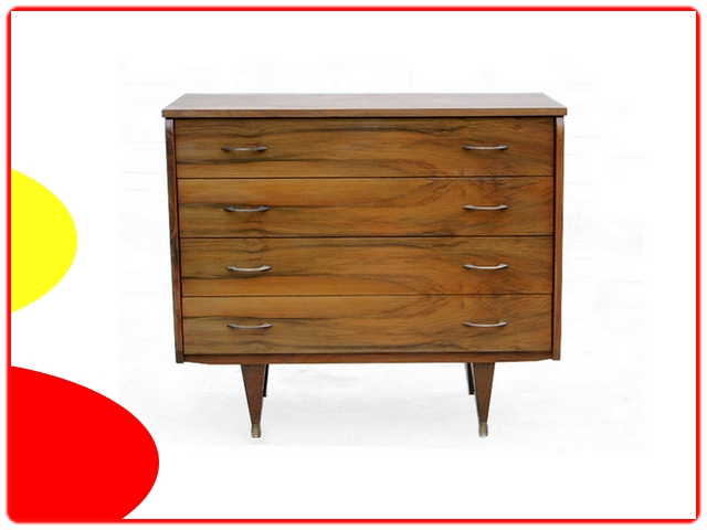 Commode en noyer vintage 1960