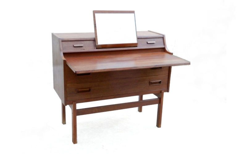 Commode secrétaire scandinave Arne Wahl Iversen teck 1960