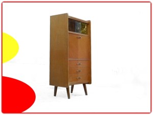 Secrétaire vintage 1950 bois clair