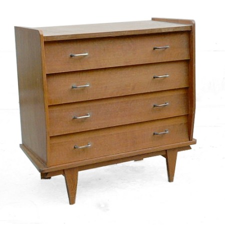 Commode vintage 1950 bois clair doré