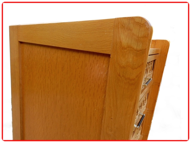 Chiffonnier en rotin vintage 1950