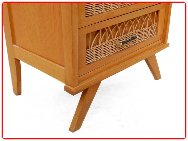 Chiffonnier commode haute rotin