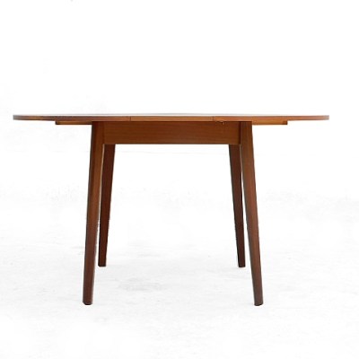 Table de salle à manger ronde vintage scandinave 1950 teck Vendu