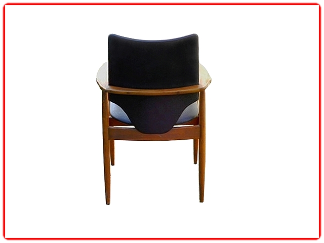 Fauteuil scandinave de bureau en teck
