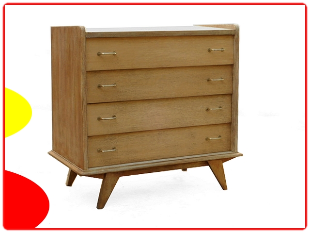 Commode vintage bois clair massif