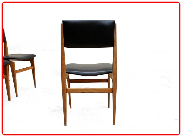 Chaises en teck scandinave vintage