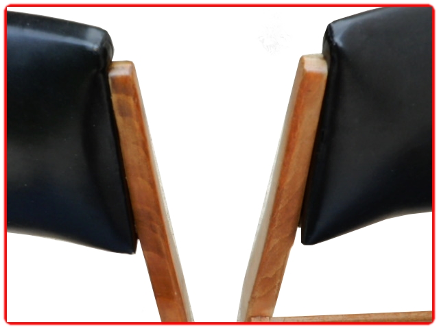 Chaises scandinave teck et skai