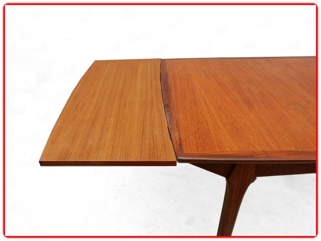 Table de repas teck extensible vintage scandinave