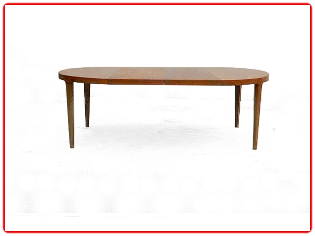 Table de repas scandinave teck 2 rallonges