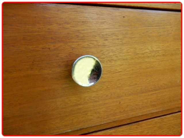 Commode chiffonnier vintage acajou 1970