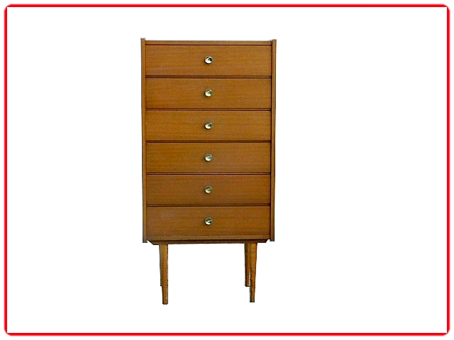 Commode haute chiffonnier 6 tiroirs